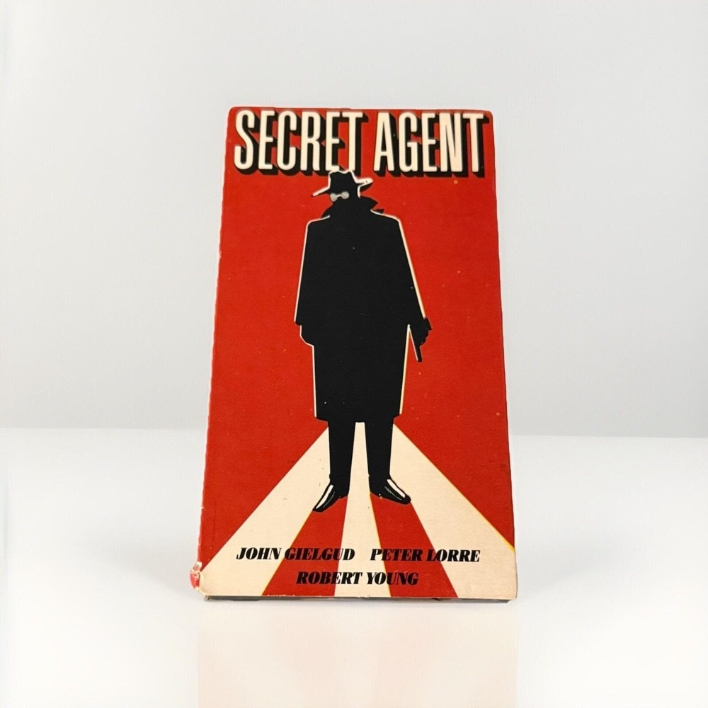 Inter Global Video Secret Agent VHS Movie N/A Red Good Alfred Hitchcock 1936